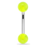 Piercing pour arcade acry 08 - UV boules vert-pomme