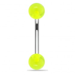 Piercing pour arcade acry 08 - UV boules vert-pomme