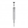 Piercing nombril fleur transparente et chainettes (D62)