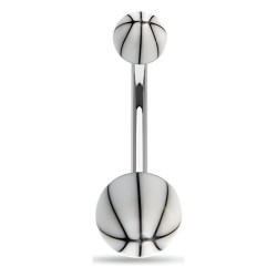 Piercing nombril UV 41 - Ballon de basket blanc