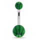 Piercing nombril UV 41 - Ballon de basket vert