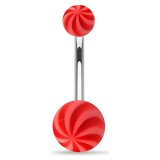 Piercing nombril UV 20 - Hypnose rouge