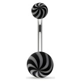 Piercing nombril UV 20 - Hypnose noir