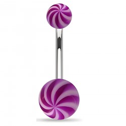 Piercing nombril UV 20 - Hypnose lilas