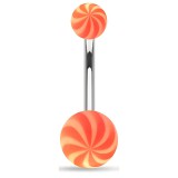 Piercing nombril UV 20 - Hypnose orange
