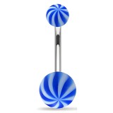 Piercing nombril UV 20 - Hypnose bleu