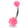 Piercing nombril UV 20 - Hypnose rose