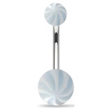 Piercing nombril UV 20 - Hypnose transparent