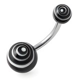 Piercing nombril UV 96 - Tourbillon noir