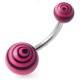 Piercing nombril UV 96 - Tourbillon rose