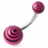 Piercing nombril UV 96 - Tourbillon rose