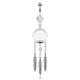 Piercing nombril attrape rêve 04 - Transparent trois plumes