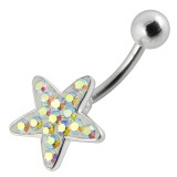 Piercing nombril cristal 28 - Férido étoile aurora