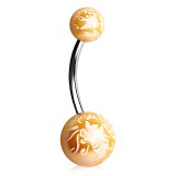 Piercing nombril UV 88 - Brillant deluxe orange