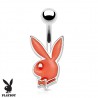 Piercing nombril Playboy 14 - Lapin coloré rouge