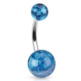 Piercing nombril UV 101 - Planète nuances de bleu