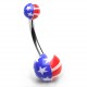 Piercing nombril UV 64 - Drapeau des états-unis