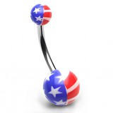 Piercing nombril UV 64 - Drapeau des états-unis