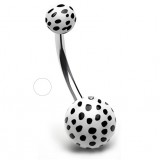 Piercing nombril UV 64 - Peau de panthère blanche