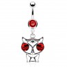 Piercing nombril hibou style manga aux yeux rouges (95)
