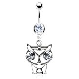 Piercing nombril hibou style manga aux yeux transparents (95)