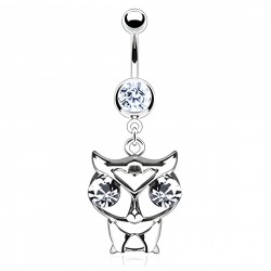 Piercing nombril hibou style manga aux yeux transparents (95)