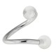 Piercing spirale 01 - UV transparent deux boules