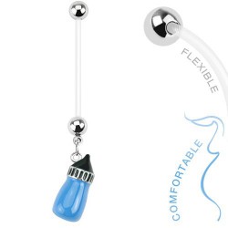 Piercing nombril grossesse 08 - Biberon bleu et noir