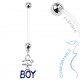 Piercing nombril grossesse 02 - It's a boy bleu
