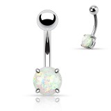 Banane 15 - Gem rond blanc avec paillettes