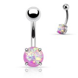 Banane 15 - Gem rond lilas avec paillettes
