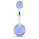 Piercing nombril UV boules bleu clair (23)