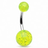 Piercing nombril UV 19 - Paillettes