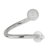Piercing spirale 02 - UV deux pointes transparentes