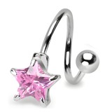Piercing spirale 31 - Cristal étoile
