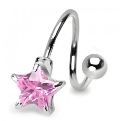 Piercing spirale 31 - Cristal étoile