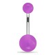 Piercing nombril UV 17 - Fluorescent lilas
