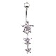 Piercing nombril trois étoiles gris cristal transparent (21)
