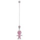 Piercing nombril grossesse 23 - Bébé avec cristaux roses