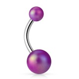 Piercing nombril UV 84 - Perle satinée lilas