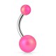 Piercing nombril UV 84 - Perle satinée rose