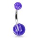 Piercing nombril UV 113 - Vagues violettes
