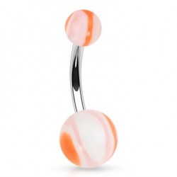 Piercing nombril UV 113 - Vagues oranges