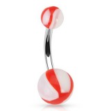 Piercing nombril UV 113 - Vagues rouges