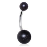 Banane 16 - Boules noires en bois exotique