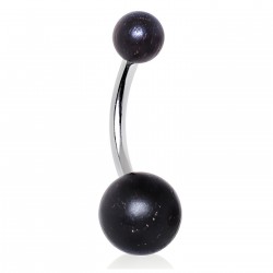 Banane 16 - Boules noires en bois exotique