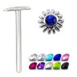 Piercing nez pliable 0.5mm 50 - Soleil avec strass