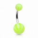 Piercing nombril UV motif beach ball vert pomme (06)