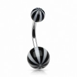 Piercing nombril UV 06 - Beach-Ball noir