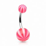 Piercing nombril UV 06 - Beach-Ball rose